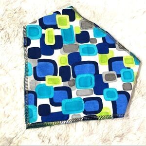 Pet bandana scarf dog tie & snap NEW blue green
